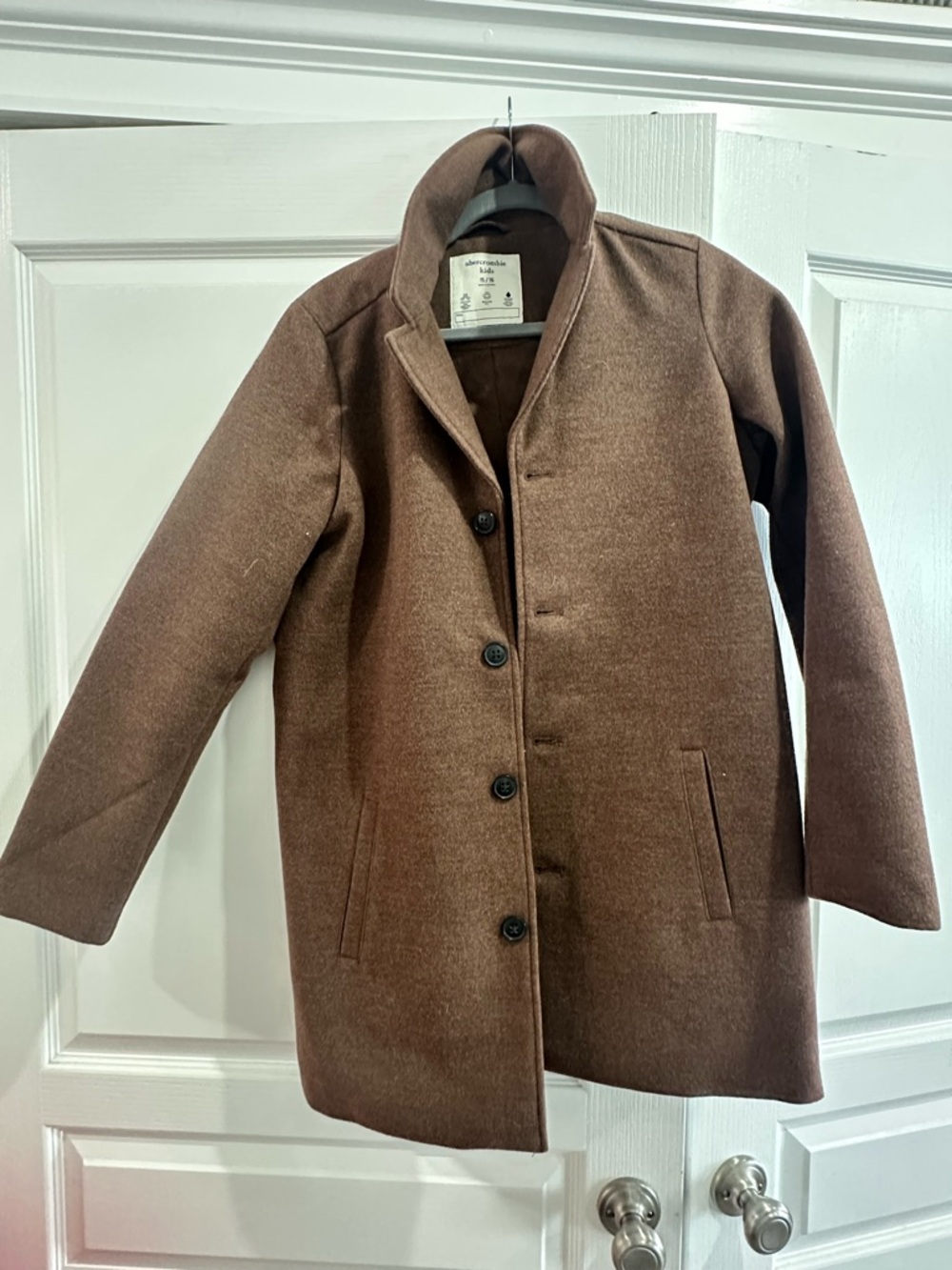Children's Brown Wool-Blend Coat - Classic Winter Jacket